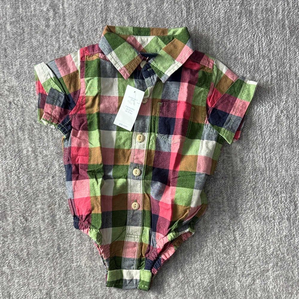 GAP Multicolor Plaid Baby Shirt